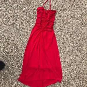 Bra Top red dress, mid length